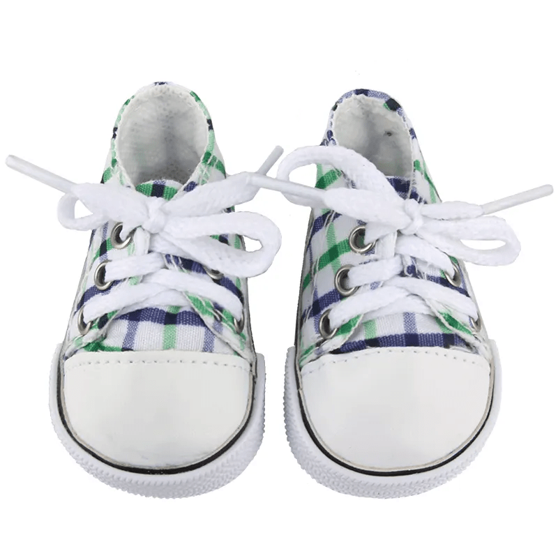 Lil' Me Shoes - 18'/46cm Checked Canvas Sneaker
