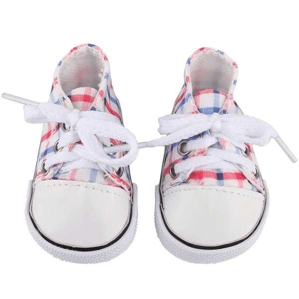Lil' Me Shoes - 18'/46cm Checked Canvas Sneaker