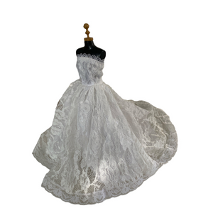 Doll Dress - White Wedding Dress for 29cm/11.5" Fashion Doll
