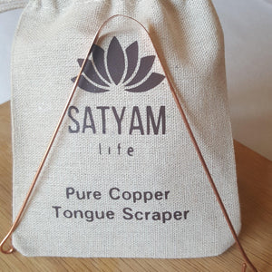 Pure Copper Tongue Scraper Satyam health