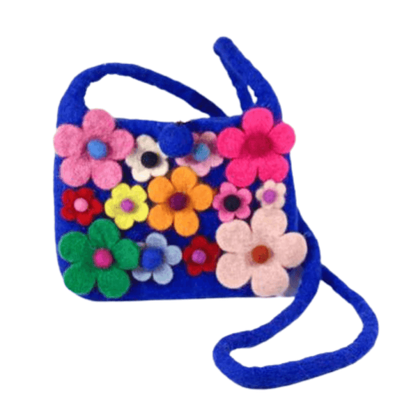 Felt Bag - Kiddies Flowers Small Colours of Nepal