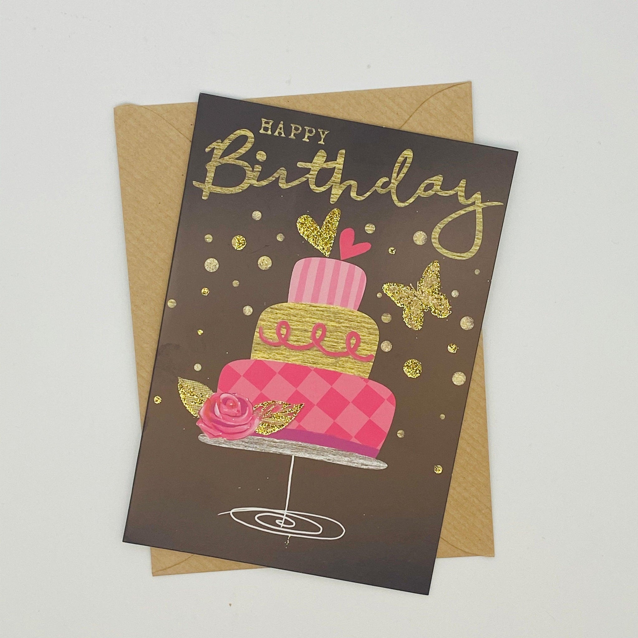 Occasion Card - Happy Birthday with Tiered Cake My Little Shoppe