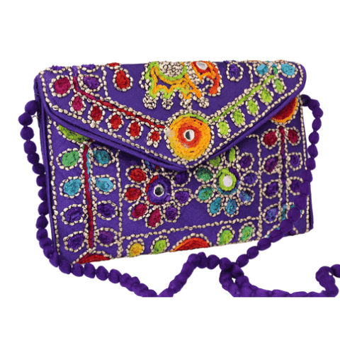 Bag - Embroidered Purple Small Himalayan Treasures