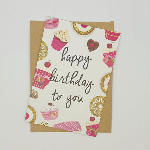 Occasion Card - Happy Birthday with Cupcakes My Little Shoppe