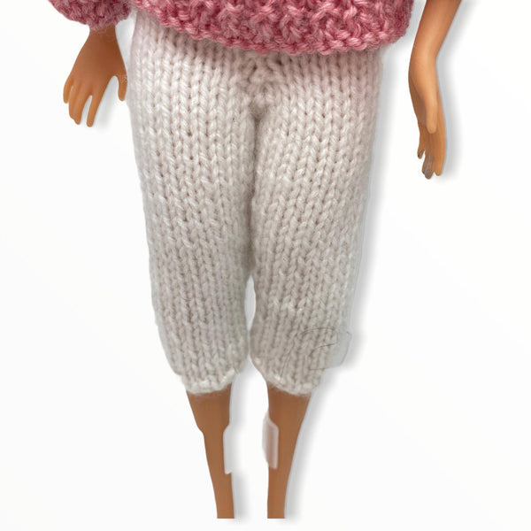 Doll Set - Hand Knitted Pants Suit - 3pc Set for 29cm/11.5" Fashion Doll Meraki Handmade