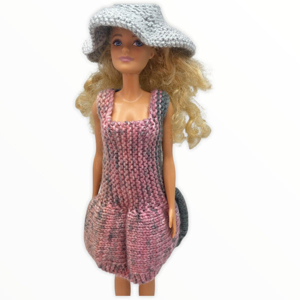 Doll Set - Hand Knitted Dress - 2pce Set for 29cm/11.5" Fashion Doll Meraki Handmade