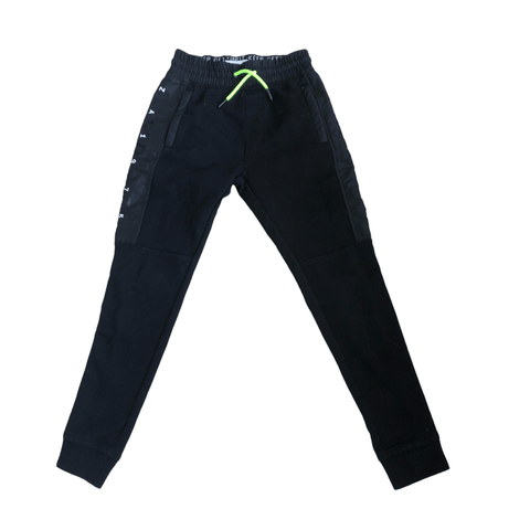 Pre-Owned Zara - Black Track Pants with Lime Cord (Age 9) The Re-Generation
