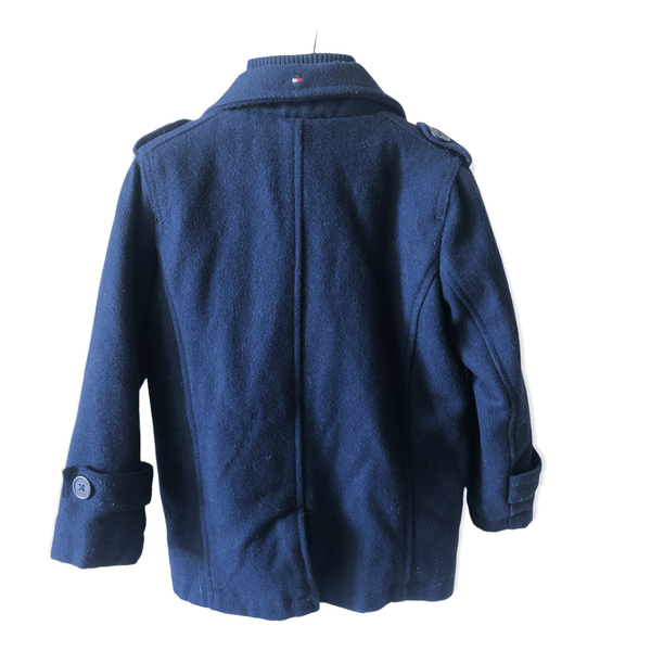 Pre-Owned Tommy Hilfiger - Navy Blue  Melton Wool Winter Coat with Inner Bomber Jacket (Age 4) The Re-Generation