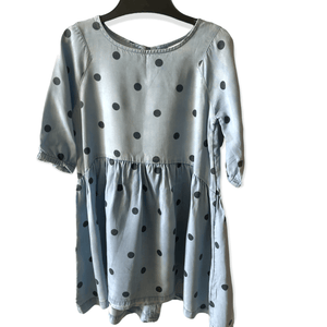 Pre-Owned Cotton On - Denim Polka Dot Dress (Age 4) The Re-Generation