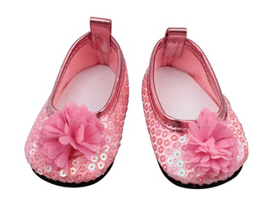 Lil' Me Shoes - 18"/46cm Pump with Sequins and Pom-Pom Dolly Couture