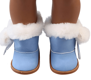 Lil' Me Shoes - 18"/46cm Fur Trim Boot Dolly Couture