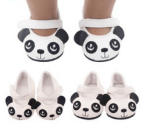 Lil' Me Shoes - 18"/46cm Cartoon Panda Shoes Dolly Couture