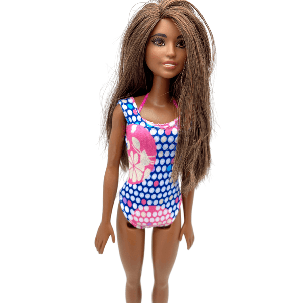 Doll Swimwear - Dots & Flowers for 29cm/11.5" Fashion Doll Dolly Couture