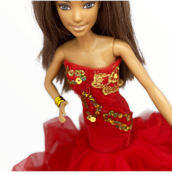Doll Dress - Red Evening Dress for 29cm/11.5" Fashion Doll Dolly Couture